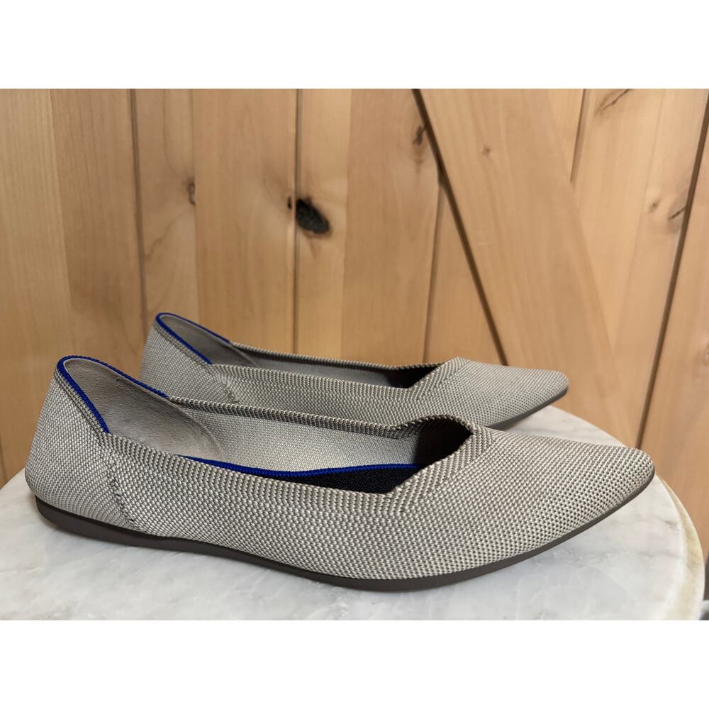 Rothy's | The Point Flats Light Gray Slip Ons | Size 10